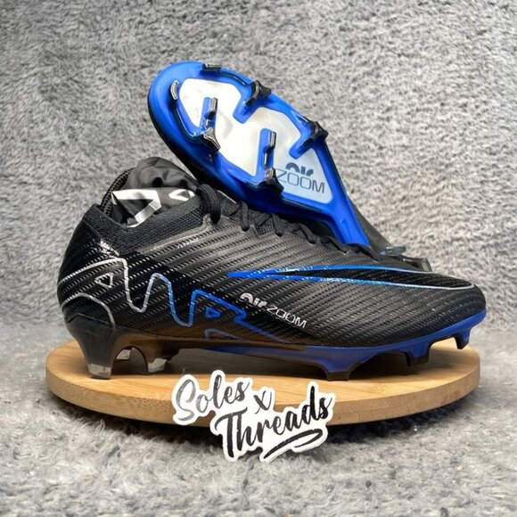 Nike Zoom Mercurial Vapor 15 Elite FG Size 7.5 Men Black Blue DJ4978-040 - Picture 1 of 7
